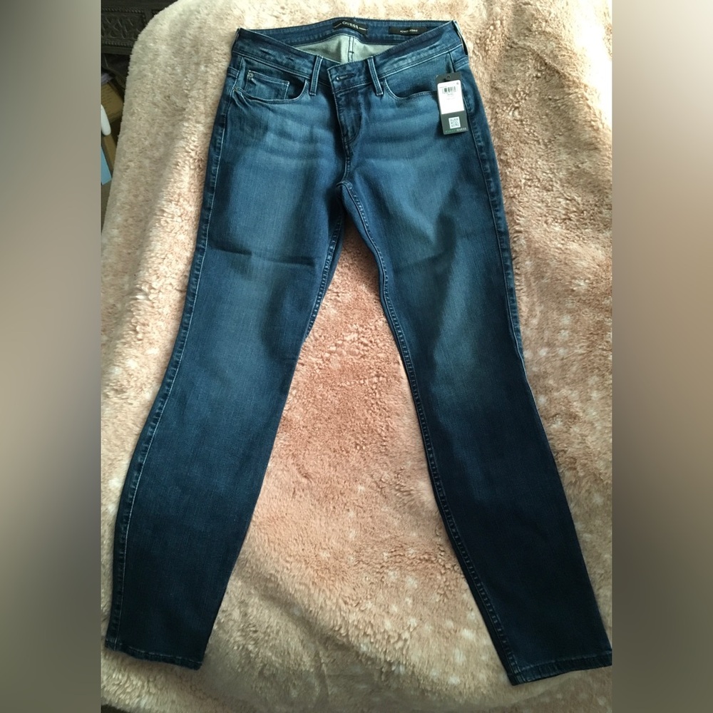 GUESS Power Skinny Jeans - Dark Blue Wash